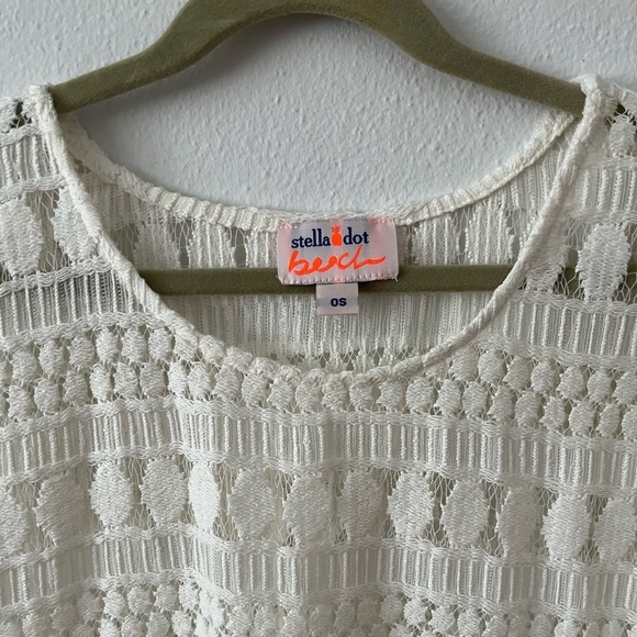 Stella & Dot Swimsuit coverup Tunic. Fits Girls 6-10. Lacey crochet Beach dress - Picture 12 of 15